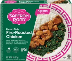 Saffron Road Korean-Style Fire-Roasted Chicken with Spinach Gluten Free Frozen Dinner - 10 oz