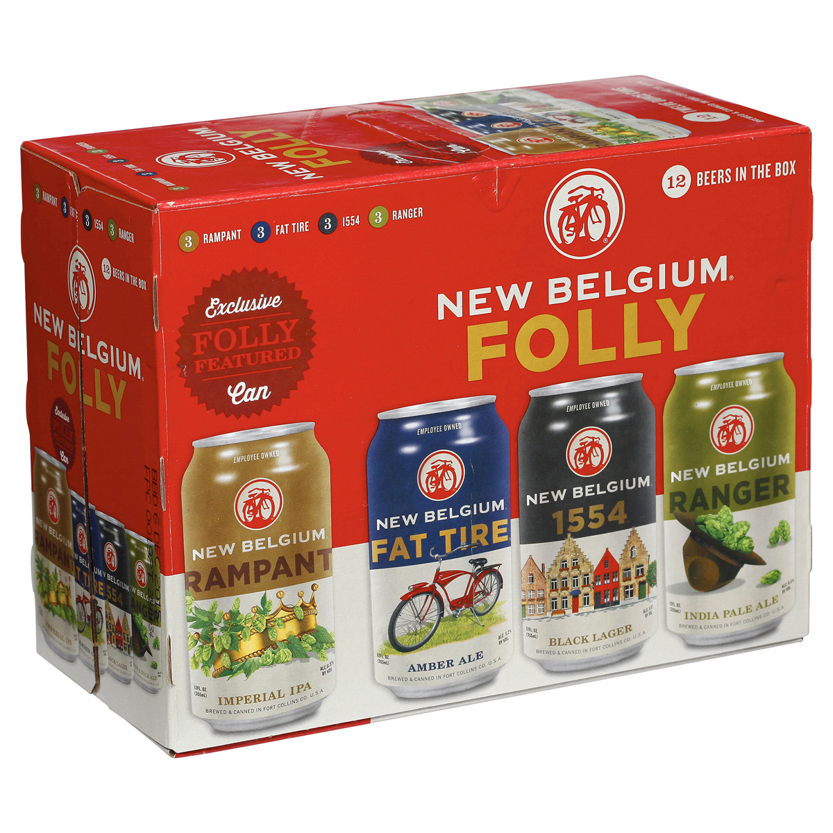 slide 4 of 21, New Belgium Variety Pack Can Beer, 12 Pack, 12 fl oz Cans, 12 ct; 12 oz