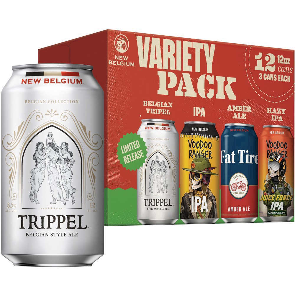 slide 11 of 21, New Belgium Variety Pack Can Beer, 12 Pack, 12 fl oz Cans, 12 ct; 12 oz