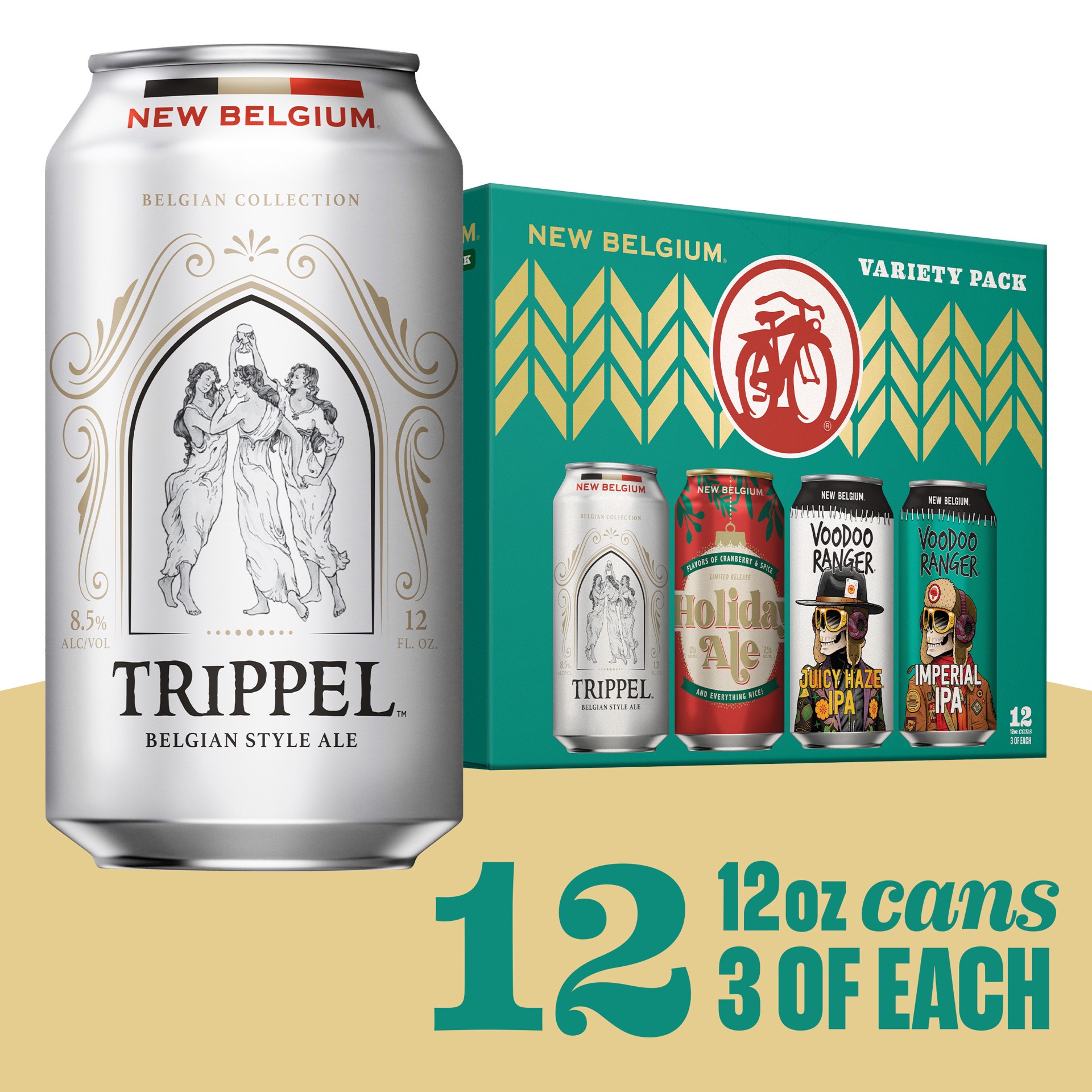 slide 1 of 21, New Belgium Variety Pack Can Beer, 12 Pack, 12 fl oz Cans, 12 ct; 12 oz