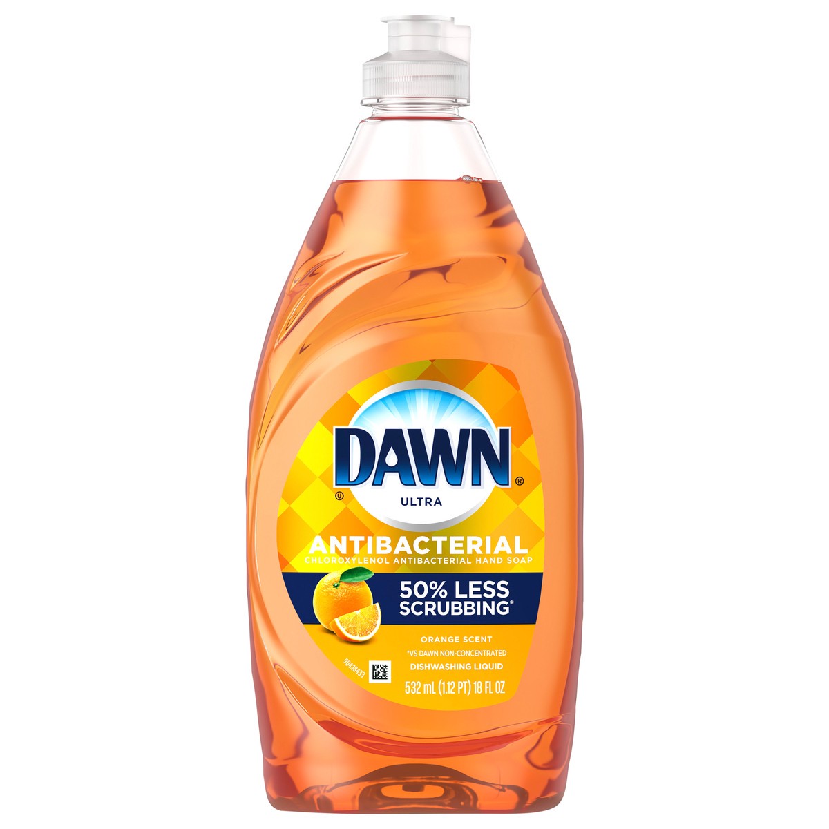 slide 1 of 3, Dawn Ultra Antibacterial Dishwashing Liquid Dish Soap, Orange Scent, 18 fl oz