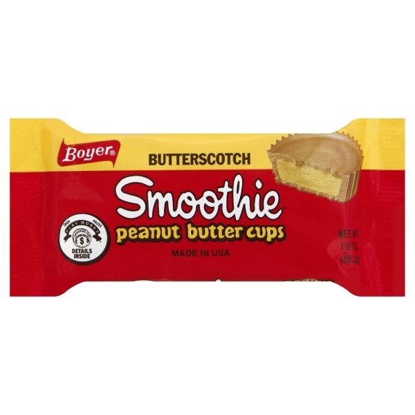 slide 1 of 1, Boyer Butterscotch Smoothie Peanut Butter Cups, 1.6 oz