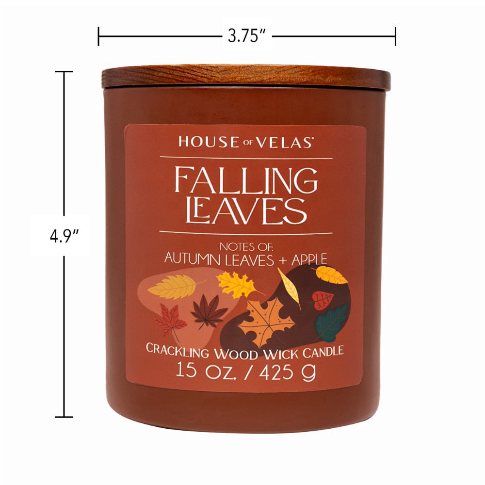 slide 2 of 3, House of Velas Harvest Jar Candle Falling Leaves, 15 oz