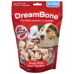 DreamBone Dog Chews with Chicken & Vegetables Mini 24 ea
