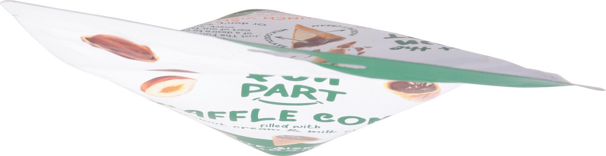 slide 2 of 9, Just The Fun Part Waffle Cones, Hazelnut Cream & Milk Chocolate, Bite-Sized, 4.23 oz