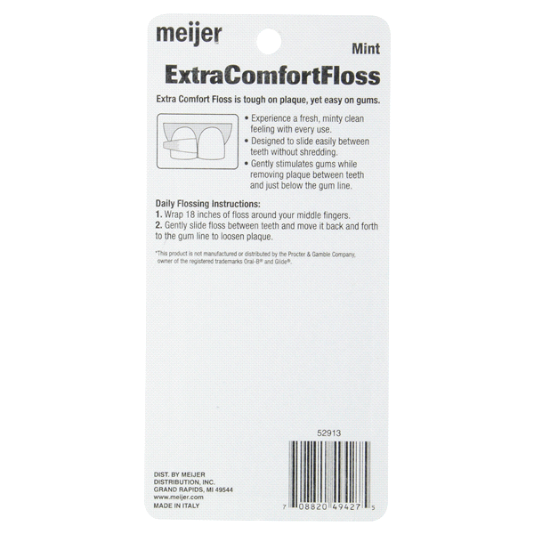 slide 4 of 5, Meijer Extra Comfort Floss, 2 ct