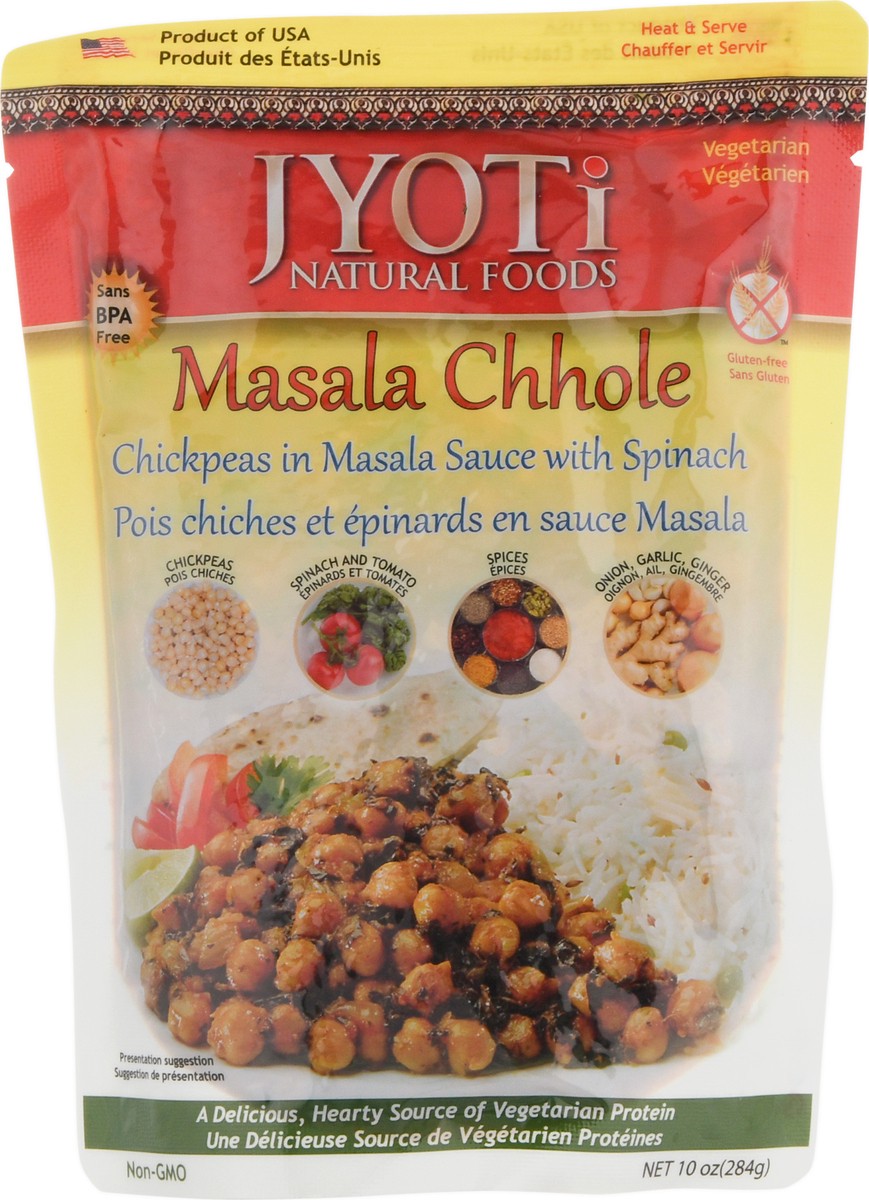 slide 1 of 11, Jyoti Cuisine India Heat And Serve, Masala Chhole, 10 oz