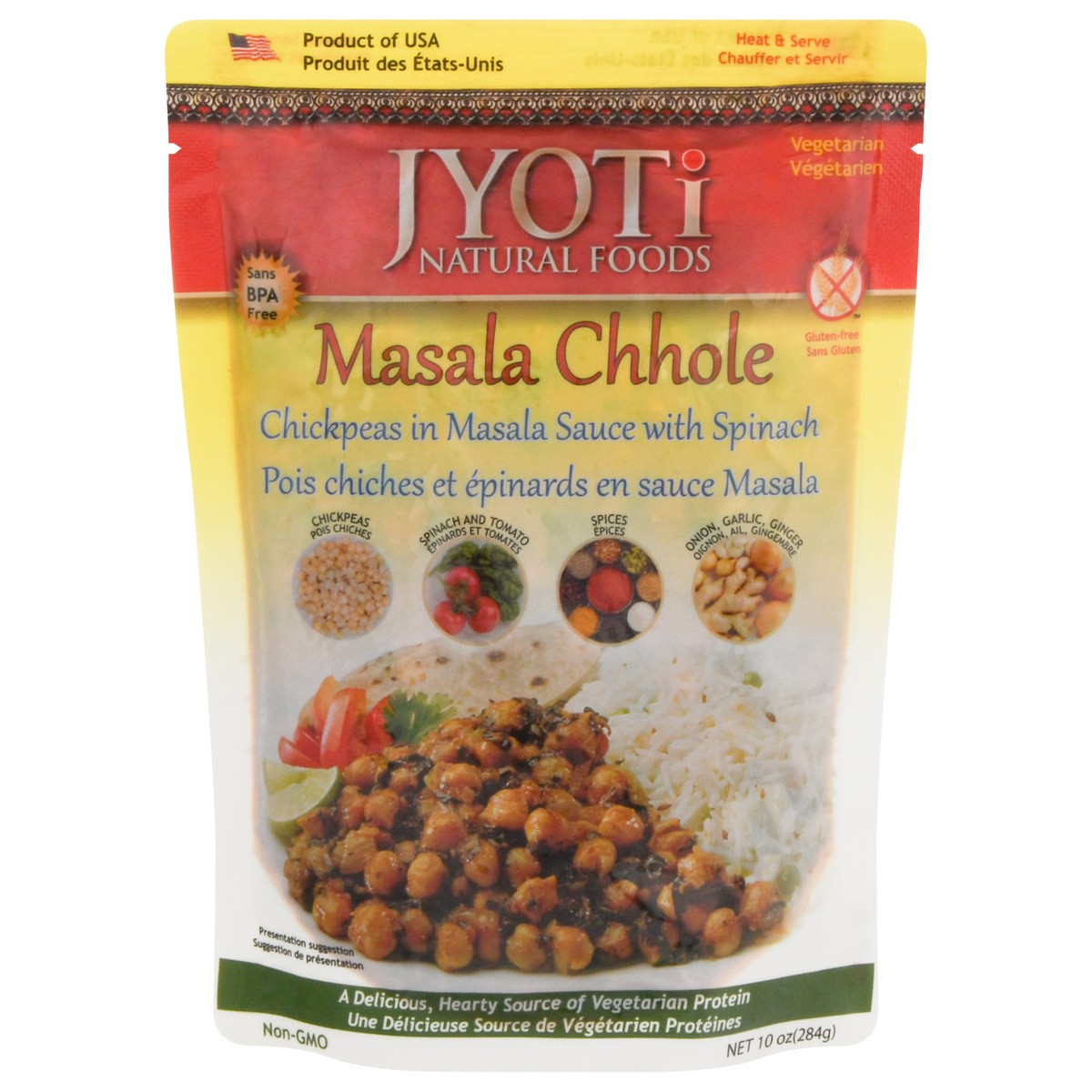 slide 1 of 11, Jyoti Cuisine India Heat And Serve, Masala Chhole, 10 oz