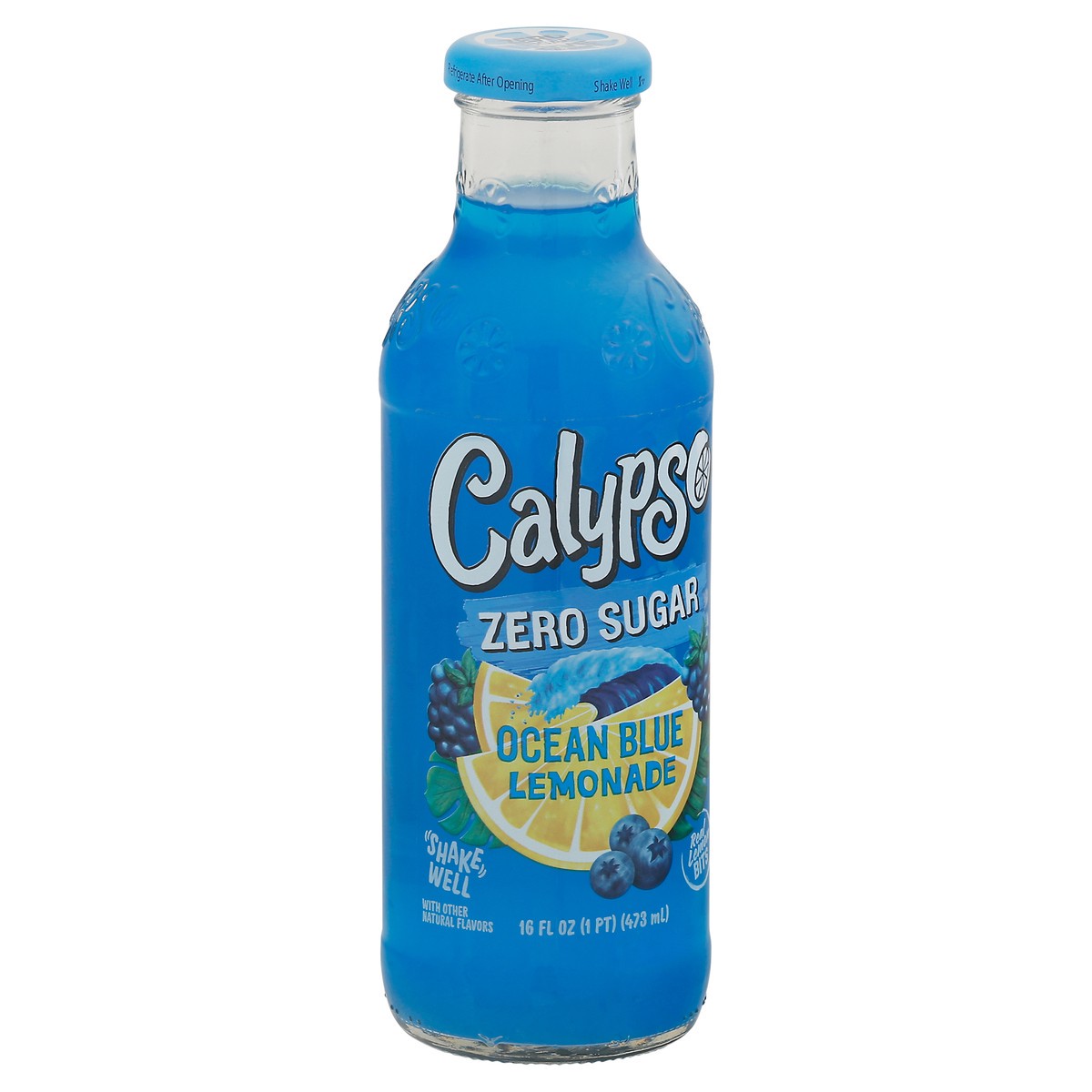 slide 2 of 9, Calypso Zero Sugar Ocean Blue Lemonade, 16 fl oz