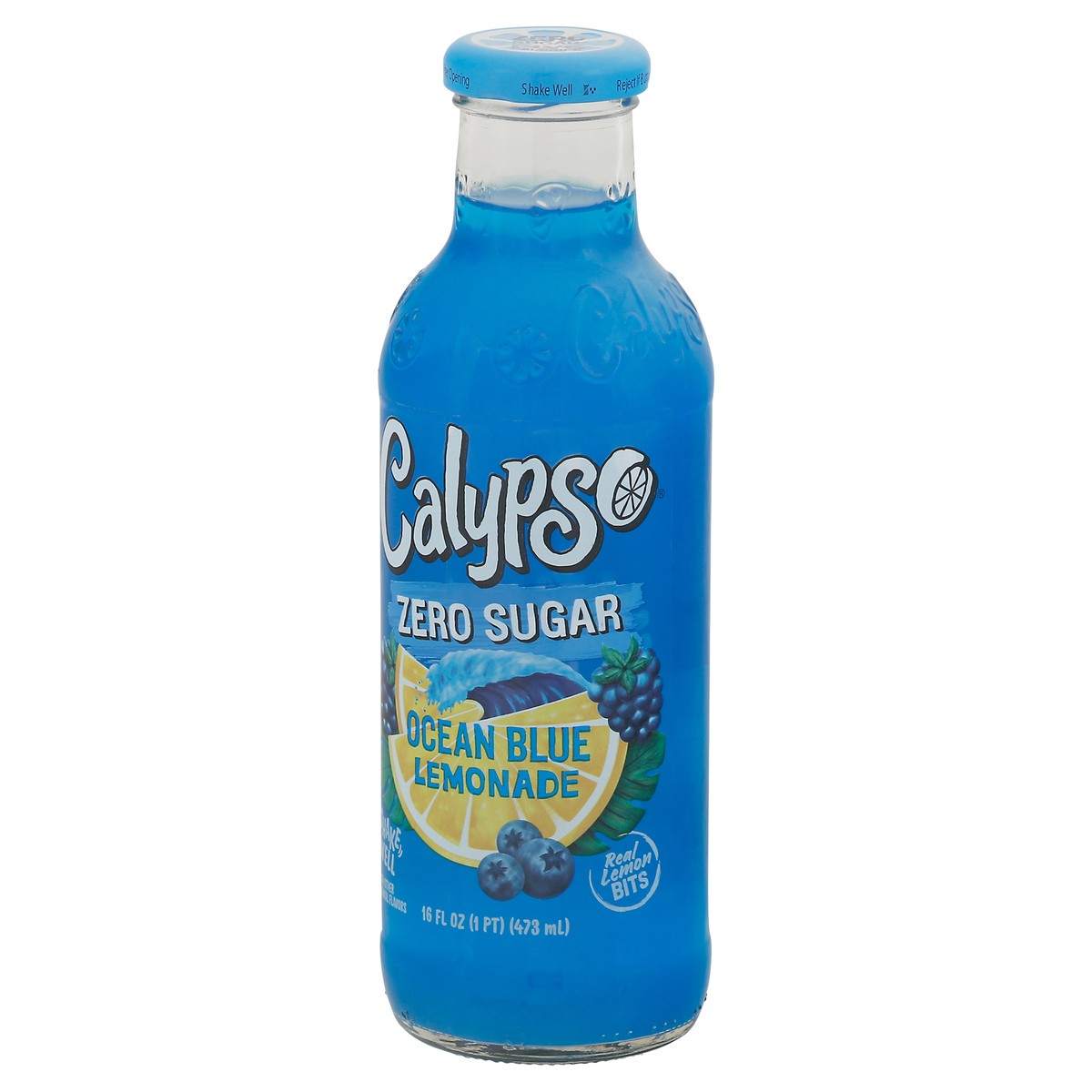 slide 3 of 9, Calypso Zero Sugar Ocean Blue Lemonade, 16 fl oz