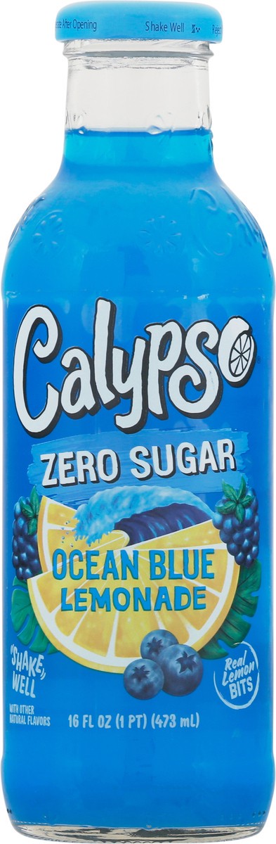 slide 6 of 9, Calypso Zero Sugar Ocean Blue Lemonade, 16 fl oz
