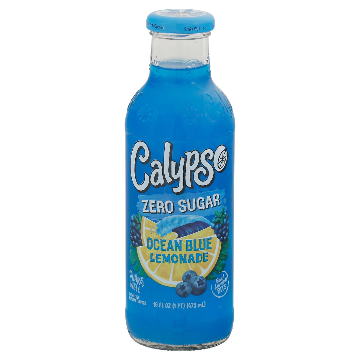 slide 1 of 9, Calypso Zero Sugar Ocean Blue Lemonade, 16 fl oz