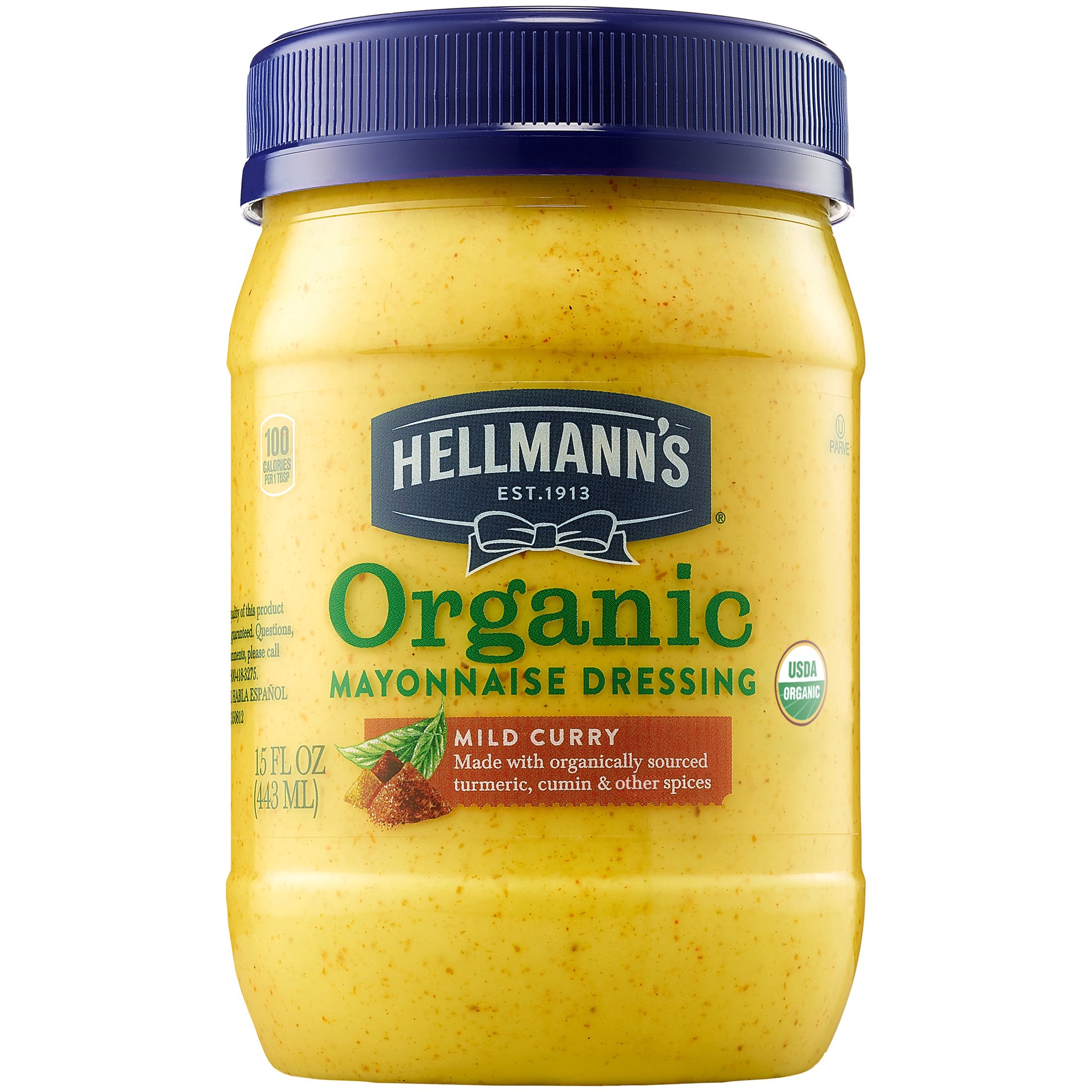 slide 1 of 3, Hellmann's Mayonnaise Dressing Organic Mild Curry, 15 oz, 15 oz