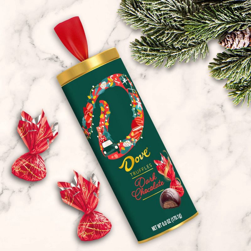 slide 2 of 7, Christmas Dove Truffle Tube Dark Chocolate Candy (Where Available), 6 oz