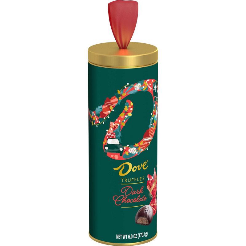 slide 6 of 7, Christmas Dove Truffle Tube Dark Chocolate Candy (Where Available), 6 oz