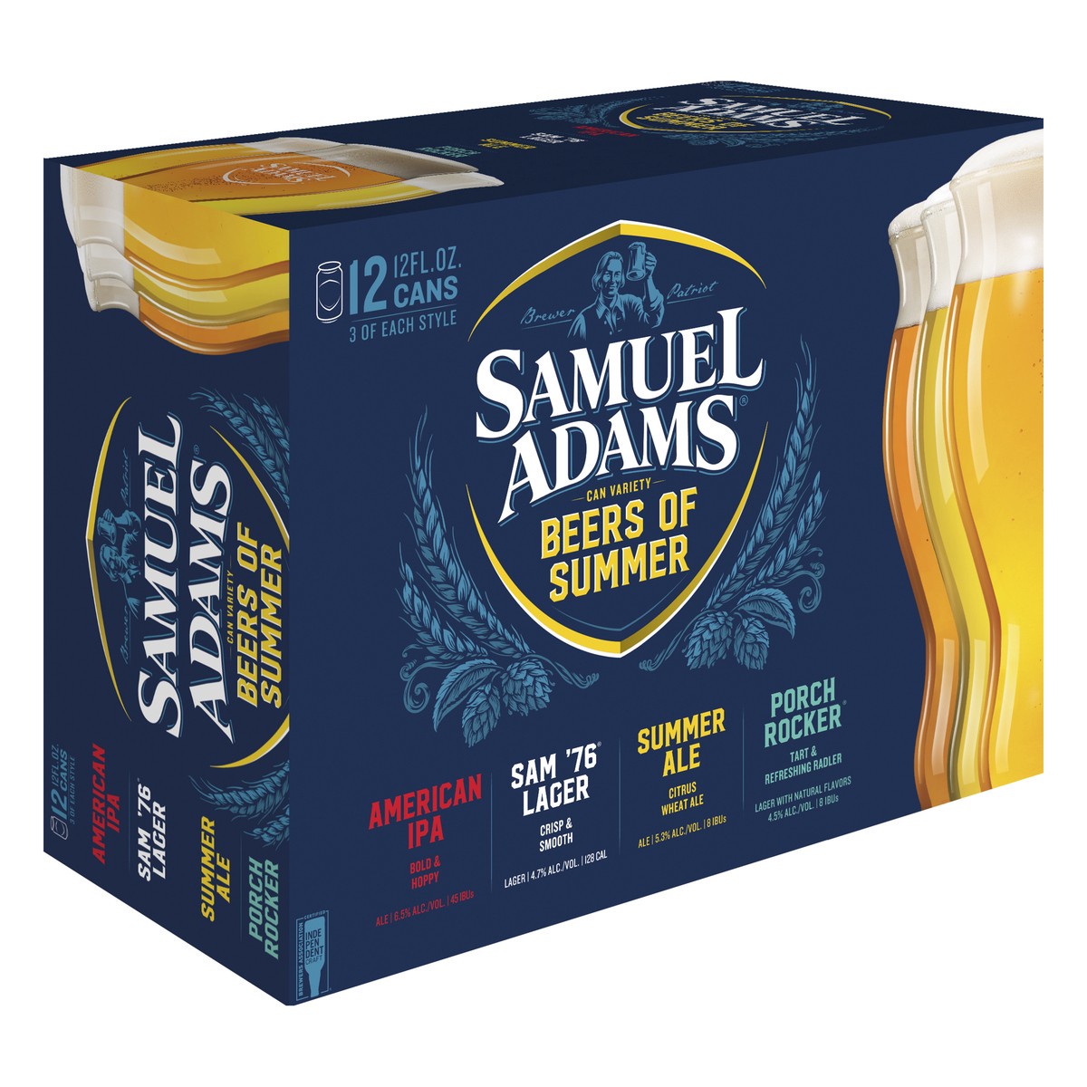 slide 2 of 7, Samuel Adams Beers of Summer Seasonal Variety Pack Beer (12 fl. oz. Can, 12pk.), 12 ct; 12 oz