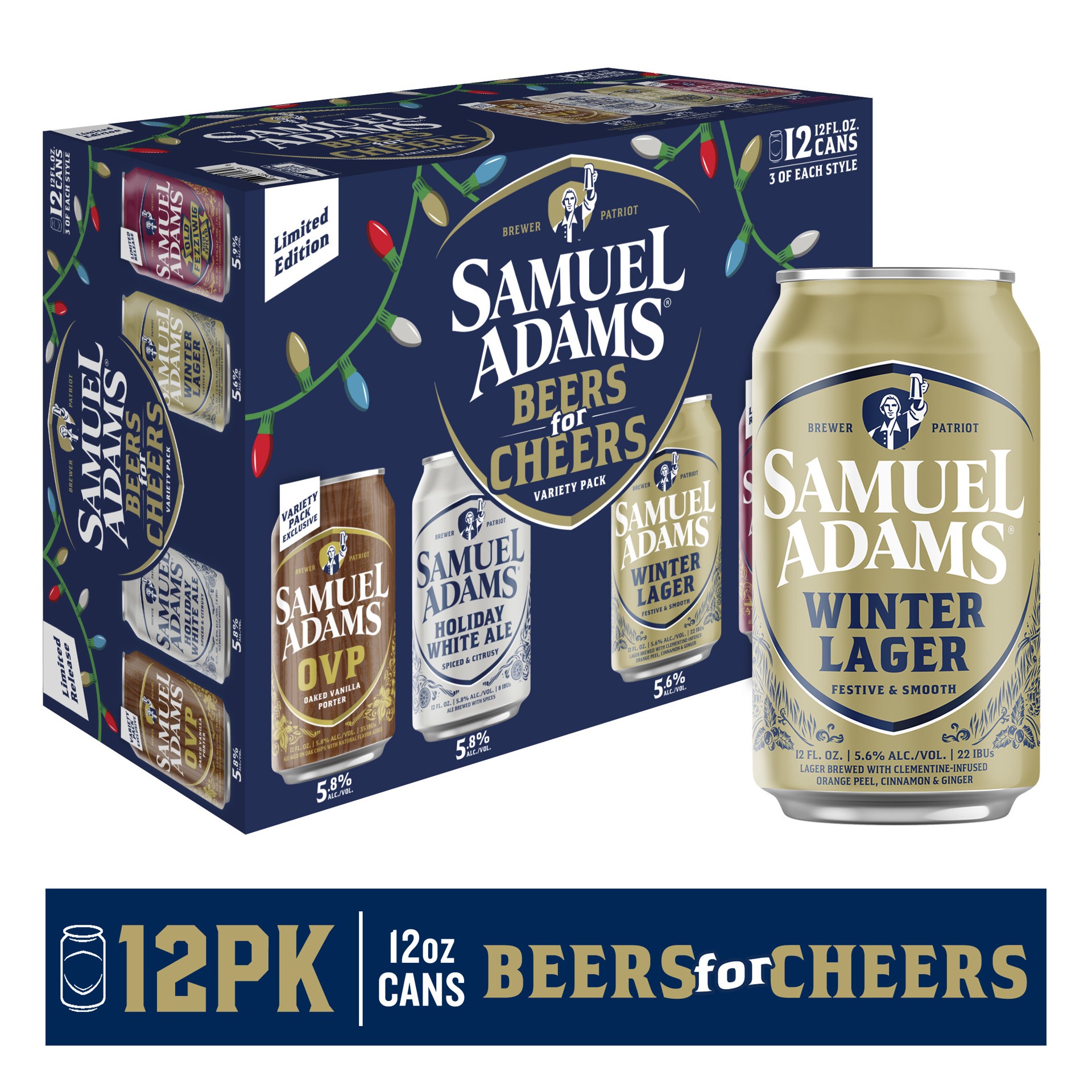 slide 1 of 7, Samuel Adams Beers for Cheers Seasonal Variety Beer (12 fl. oz. Can, 12pk.), 12 ct; 12 oz