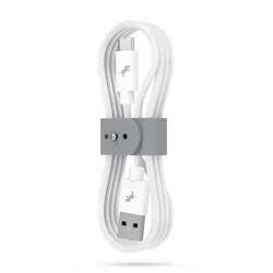 PowerKnit FLEX Cable 1M USB-A to C Cable - White / Grey, 1 ct