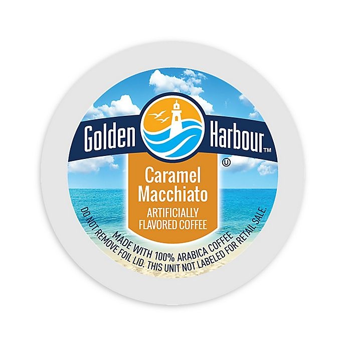 slide 1 of 2, Golden Harbour Caramel Macchiato for Single Serve Coffee Makers, 80 ct