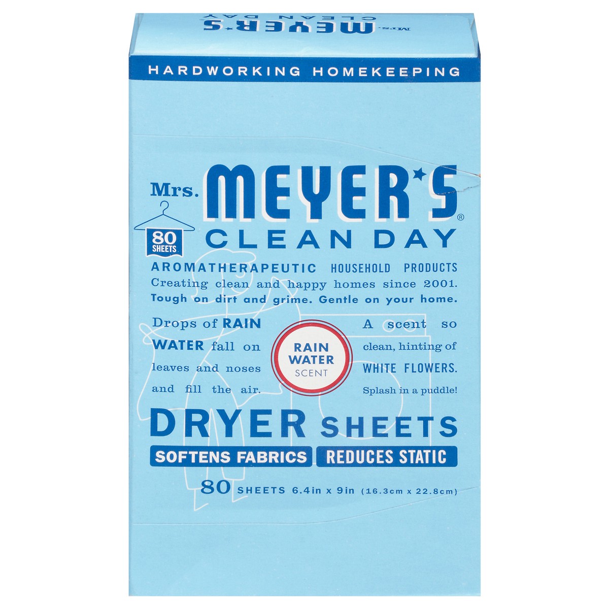 slide 1 of 11, Mrs. Meyer's Clean Day Rain Water Scent Dryer Sheets 80 ea, 80 ct