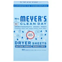 Mrs. Meyer's Clean Day Rain Water Scent Dryer Sheets 80 ea