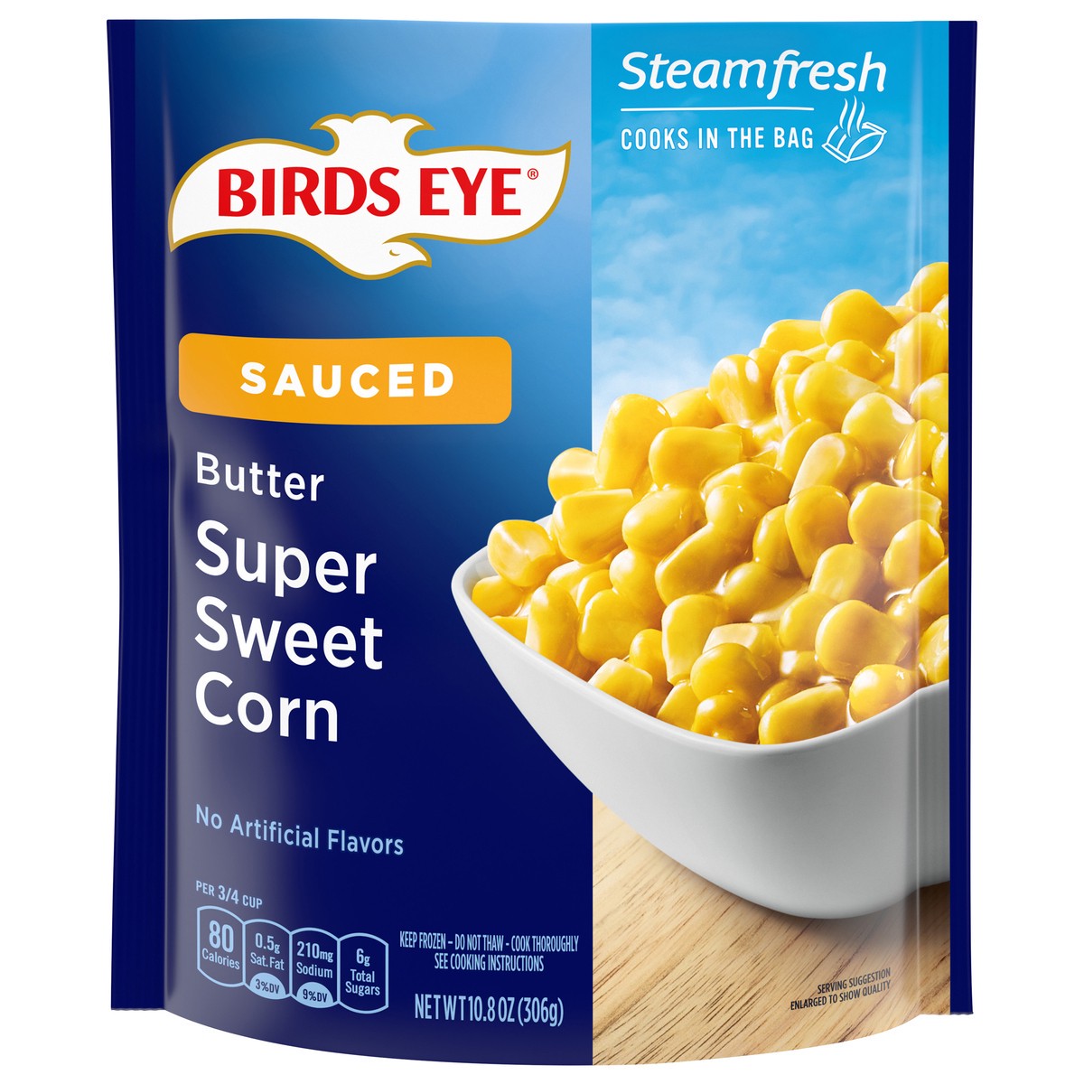 slide 1 of 5, Birds Eye Super Sweet Corn with Butter, Frozen Vegetables, 10.8 oz. Bag, 10.8 oz