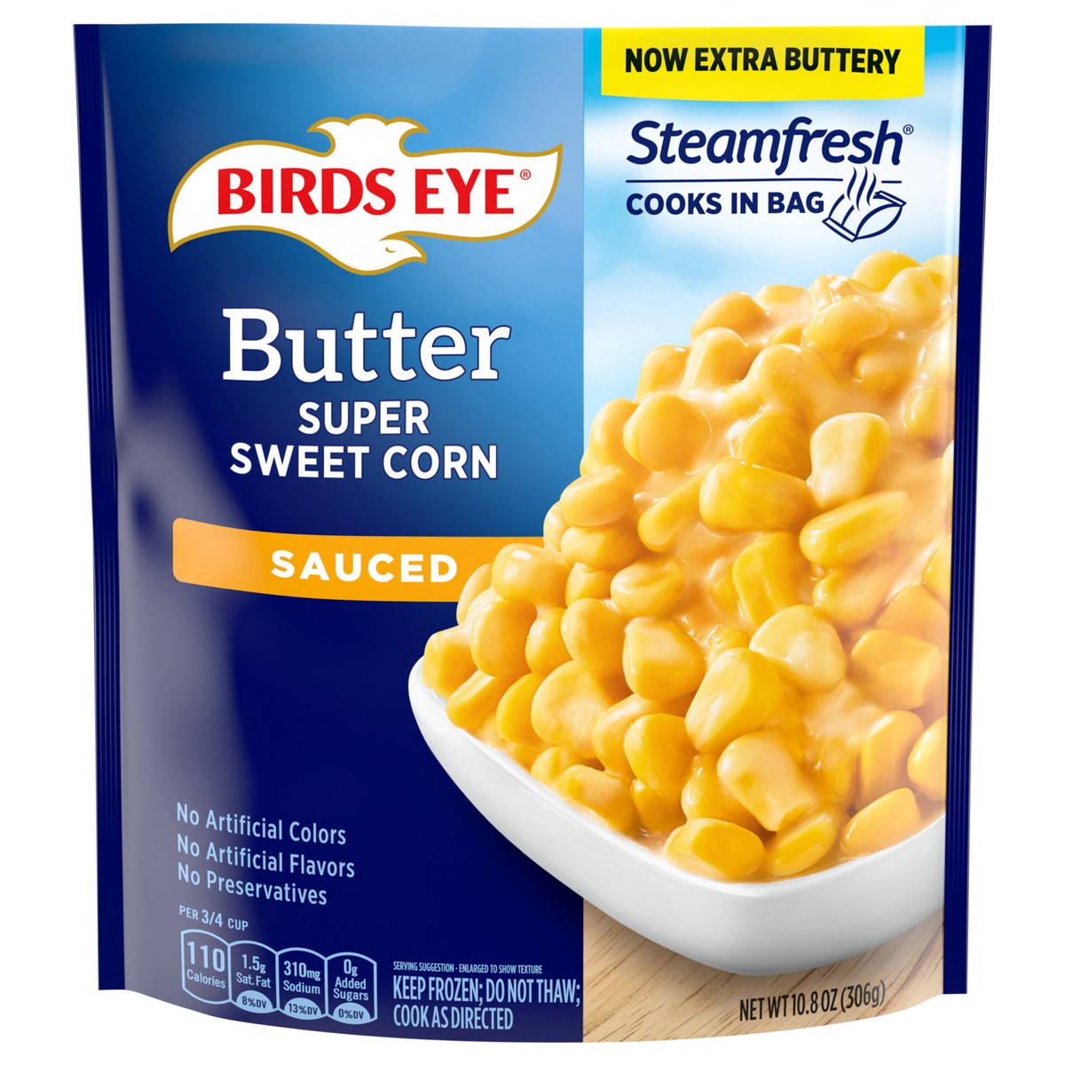 slide 1 of 5, Birds Eye Super Sweet Corn with Butter, Frozen Vegetables, 10.8 oz. Bag, 10.8 oz