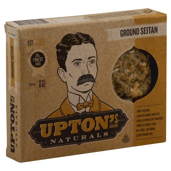 slide 1 of 1, Upton's Uptons Seitan Ground Beef, 8 oz