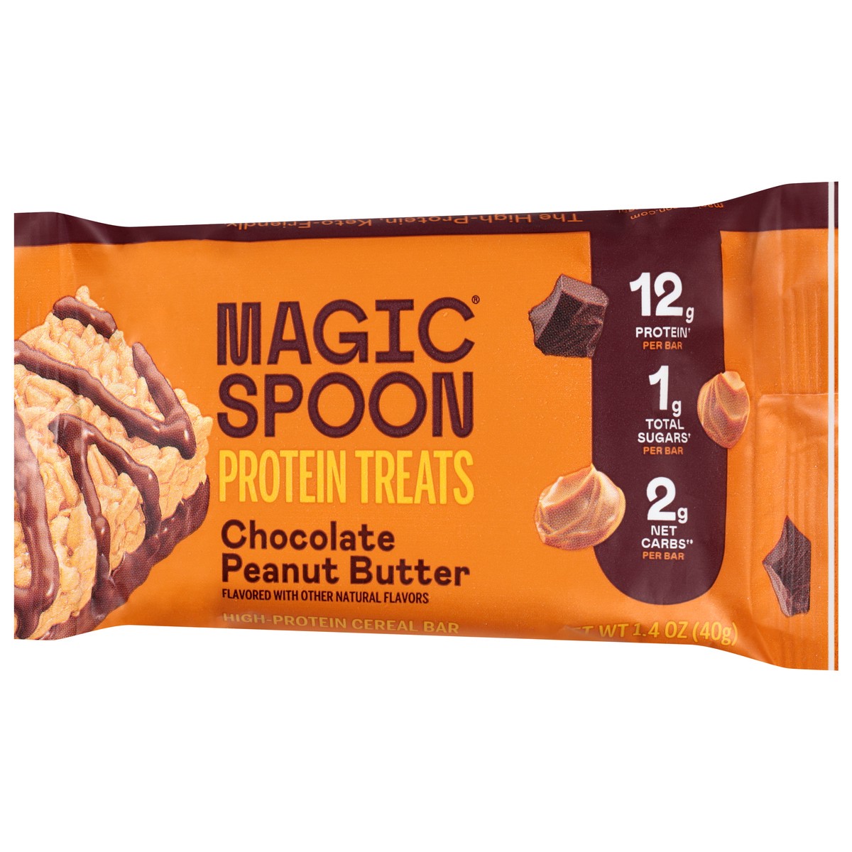 slide 4 of 4, Magic Spoon Treats Chocolate Peanut Butter Bar, 1.41 oz