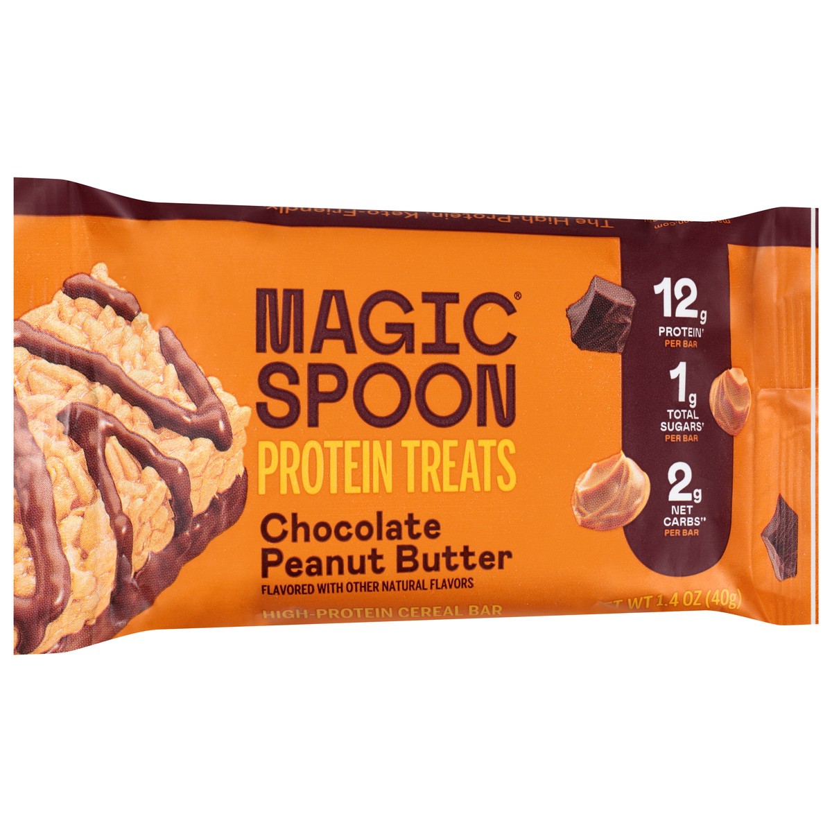 slide 3 of 4, Magic Spoon Treats Chocolate Peanut Butter Bar, 1.41 oz