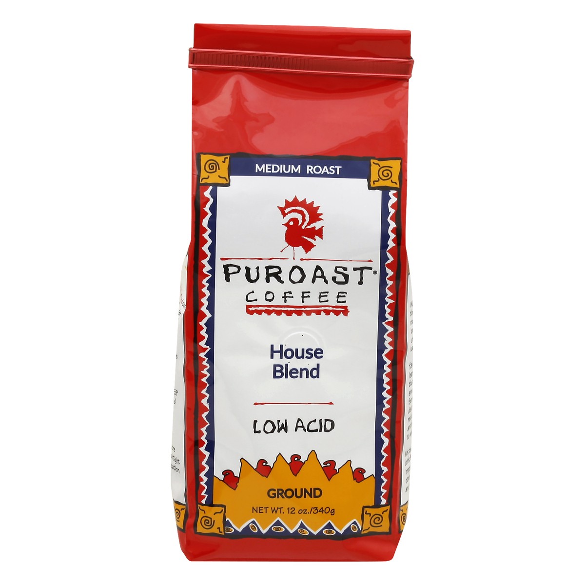 slide 1 of 11, Puroast Ground Medium Roast Low Acid House Blend Coffee 12 oz, 12 oz