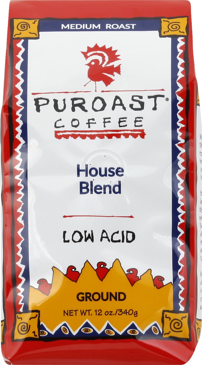 slide 5 of 11, Puroast Ground Medium Roast Low Acid House Blend Coffee 12 oz, 12 oz