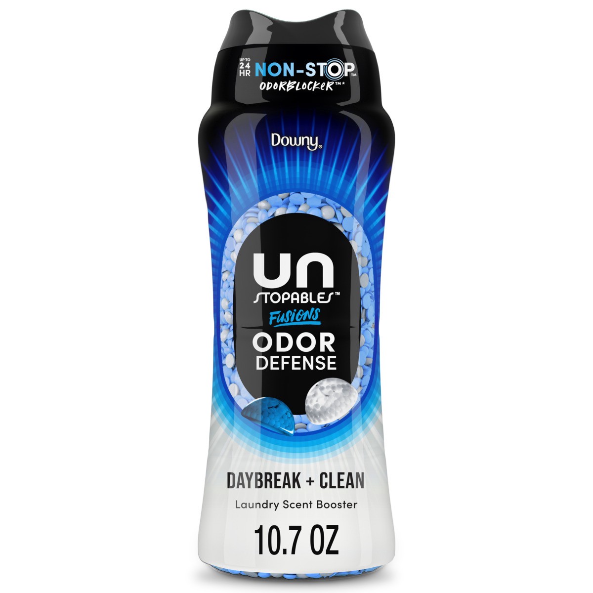 slide 1 of 10, Downy Unstopables Fusions Scent Booster Beads - Daybreak & Clean, 10.7 oz