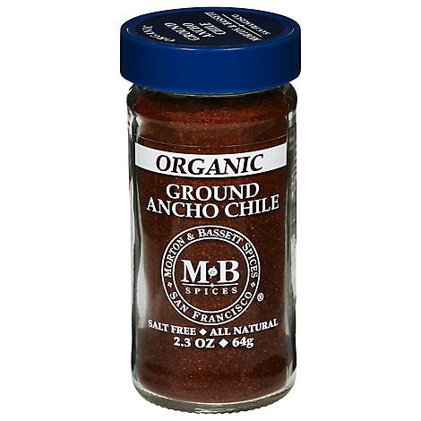 slide 1 of 1, Morton & Bassett Chili Powder Ancho Organic - 2.3 OZ, 2.3 oz