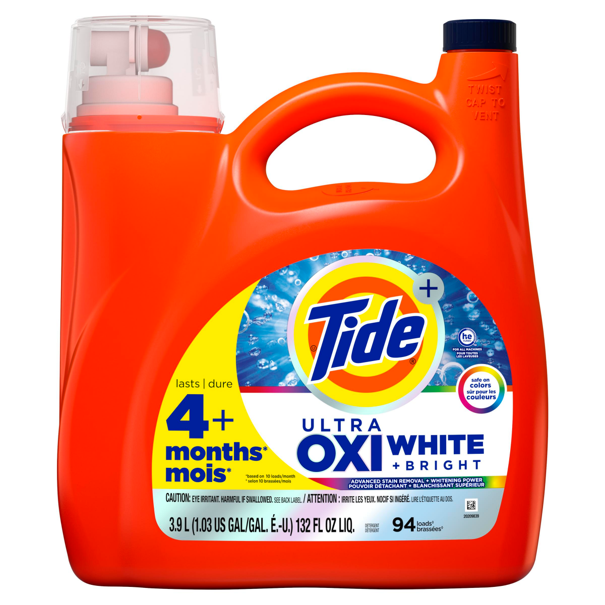 slide 10 of 13, Tide + Ultra Oxi White + Bright Detergent 132 fl oz, 132 fl oz