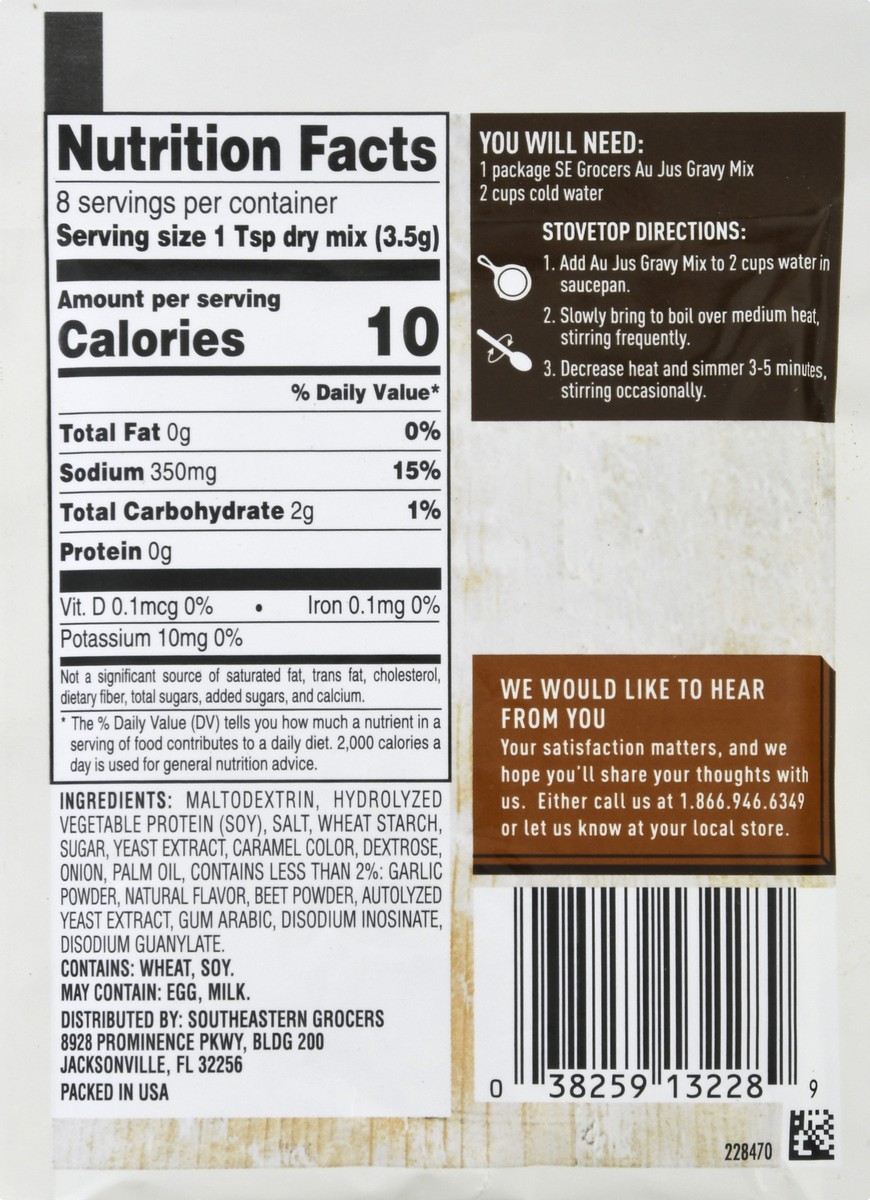 slide 2 of 8, Se Grocers Au Jus Gravy Mix, 1 oz