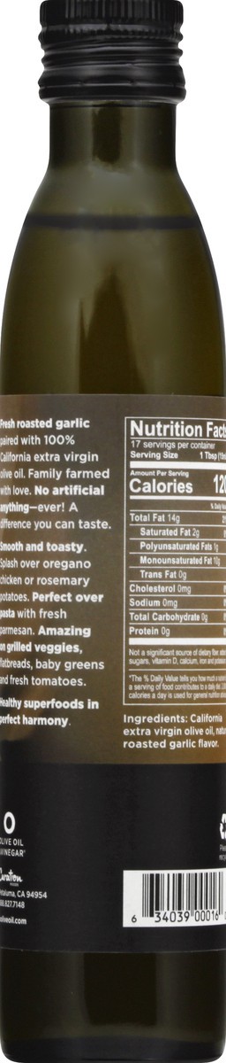 slide 6 of 12, O California Roasted Garlic Olive Oil 250 ml, 8.5 fl oz