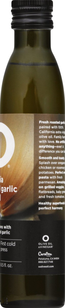 slide 3 of 12, O California Roasted Garlic Olive Oil 250 ml, 8.5 fl oz