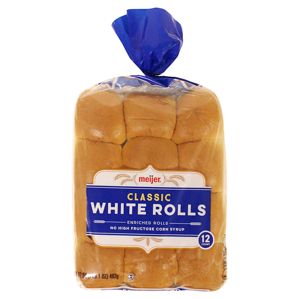 slide 1 of 6, Meijer Classic White Dinner Rolls, 12 ct