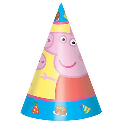 slide 1 of 1, Amscan Peppa Pig Party Hats, 6 ct