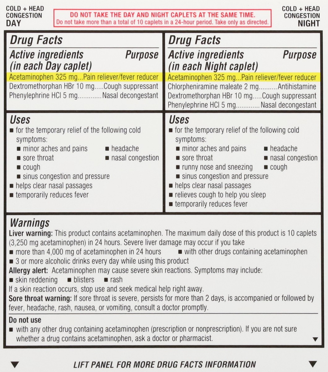 slide 3 of 15, TopCare Health Day + Night Cold + Head Congestion 20 Caplets, 20 ct