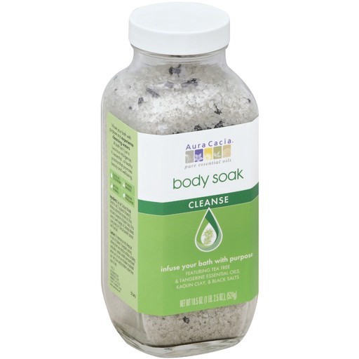 slide 1 of 1, Aura Cacia Soak Cleanse Tea Tree, 18.5 oz