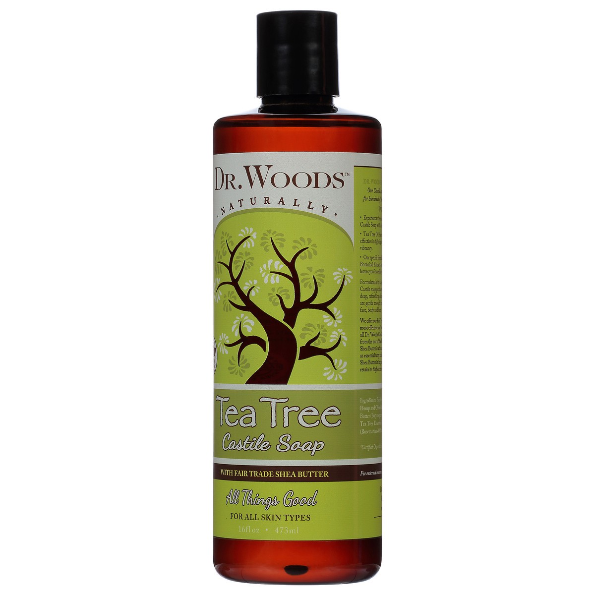 slide 5 of 9, Dr. Woods Tea Tree with Fair Trade Shea Butter Castile Soap 16 fl oz, 16 fl oz