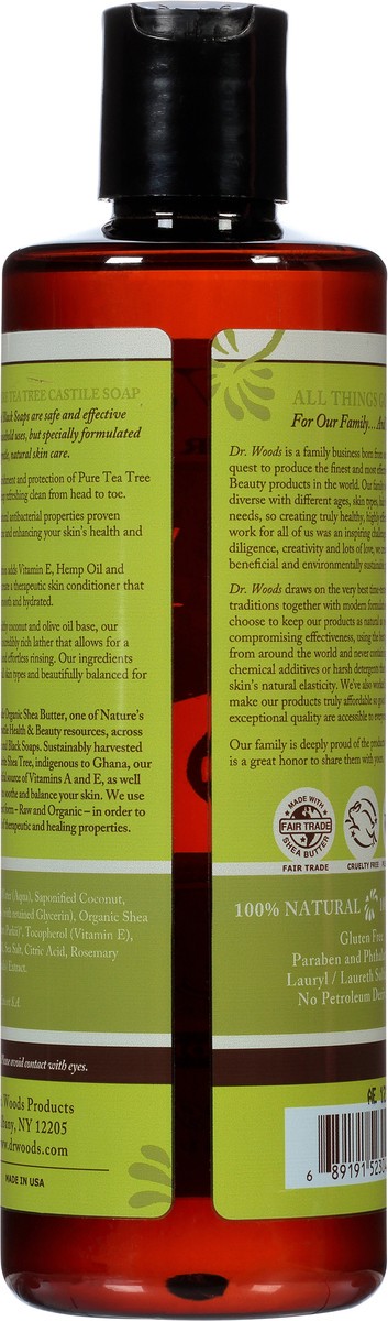 slide 7 of 9, Dr. Woods Tea Tree with Fair Trade Shea Butter Castile Soap 16 fl oz, 16 fl oz