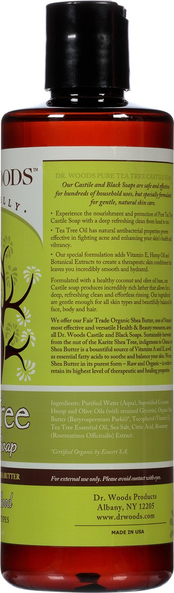 slide 9 of 9, Dr. Woods Tea Tree with Fair Trade Shea Butter Castile Soap 16 fl oz, 16 fl oz
