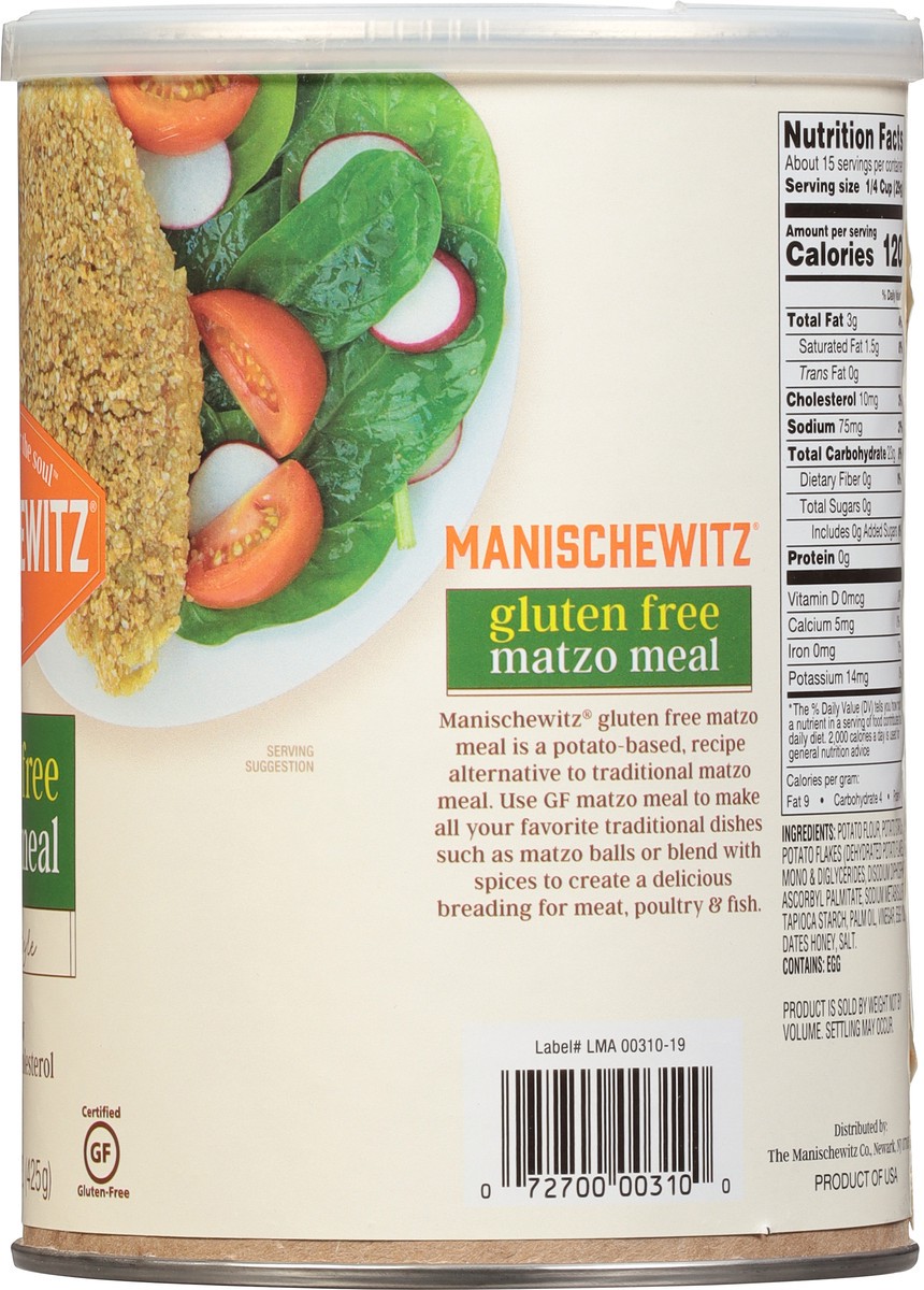 slide 6 of 9, Manischewitz Gluten Free Matzo Meal 15 oz, 15 oz