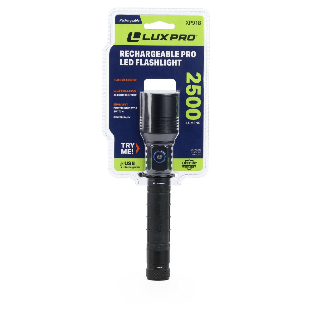 slide 1 of 1, Luxpro Rechargeable Pro Led Flashlight, 1 ct