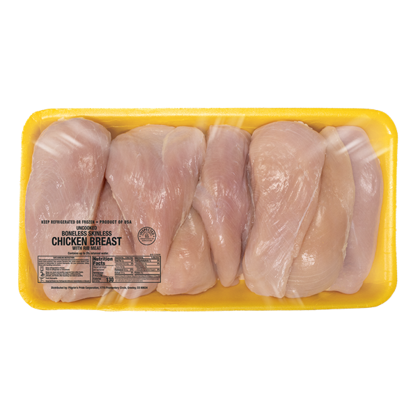 slide 1 of 1, Hy-Vee Boneless Skinless Chicken Breast, Value Pack, per lb