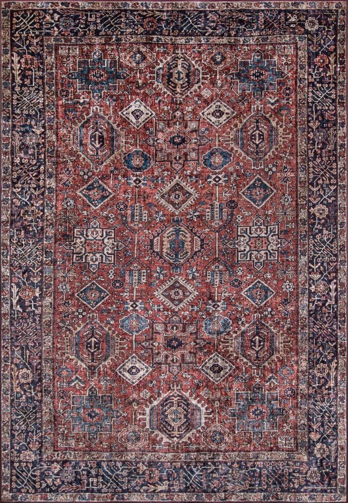 slide 1 of 4, Momeni Karachi Area Rug - Rust Red, 5 ft x 8 ft
