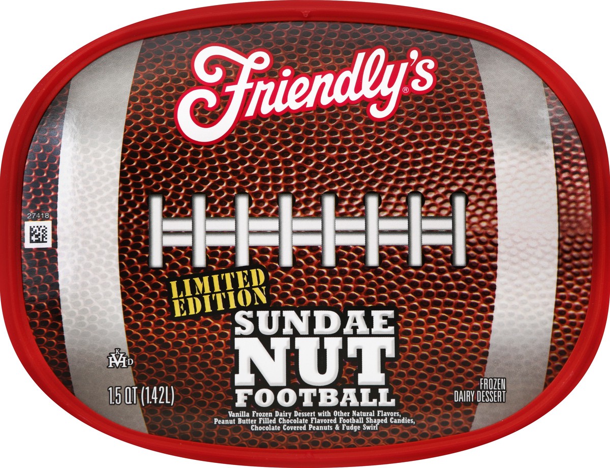 slide 4 of 4, Friendly's Limited Edition Sundae Nut Football Ice Cream, 48 fl oz